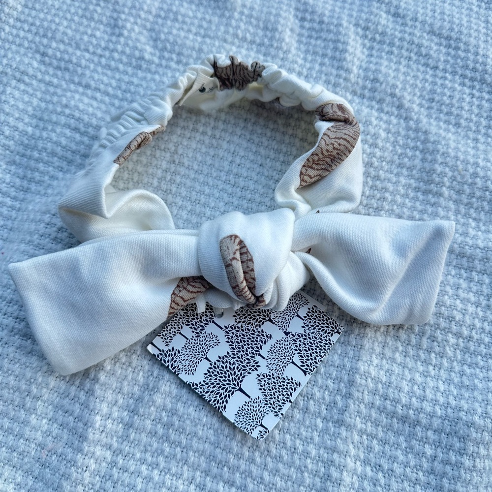 Kate Quinn large bow elastic headband L